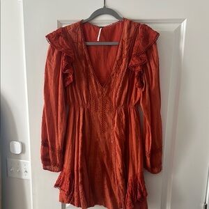 Free People Rust Mini Dress